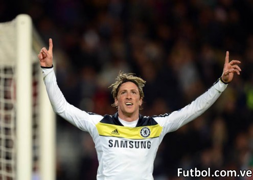 Chelsea's Spanish forward Fernando Torres celebrates after scoring during the UEFA Champions League second leg semi-final football match Barcelona against Chelsea at the Cam Nou stadium in Barcelona on April 24, 2012. Ten-man Chelsea reached the Champions League final after drawing 2-2 with holders Barcelona in their semi-final final second leg clash here to progress 3-2 on aggregate. AFP PHOTO / ADRIAN DENNIS Chelsea's Spanish forward Fernando Torres celebrates after scoring during the UEFA Champions League second leg semi-final football match Barcelona against Chelsea at the Cam Nou stadium in Barcelona on April 24, 2012. Ten-man Chelsea reached the Champions League final after drawing 2-2 with holders Barcelona in their semi-final final second leg clash here to progress 3-2 on aggregate. AFP PHOTO / ADRIAN DENNIS