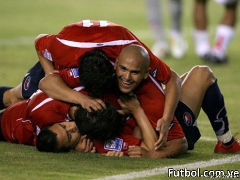 Celebración de gol chileno - Foto AFP
